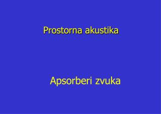 Prostorna akustika