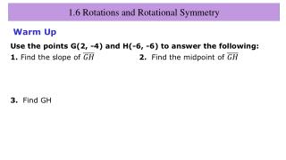 1.6 Rotations and Rotational Symmetry