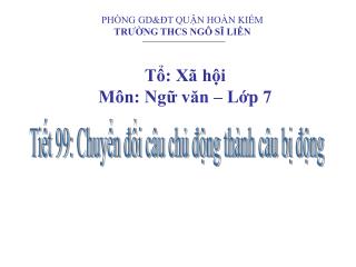 PHÒNG GD&amp;ĐT QUẬN HOÀN KIẾM TRƯỜNG THCS NGÔ SĨ LIÊN