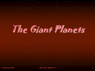 The Giant Planets