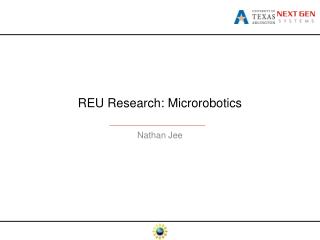 REU Research: Microrobotics