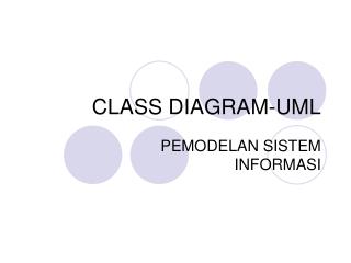CLASS DIAGRAM-UML