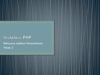 Instalasi PHP