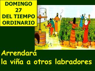 DOMINGO 27 DEL TIEMPO ORDINARIO