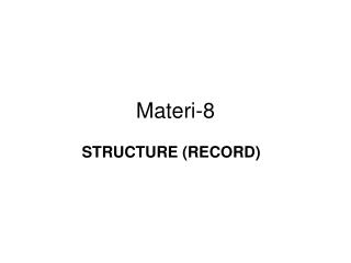 Materi-8