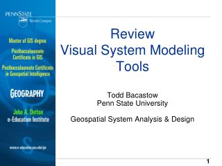 Review Visual System Modeling Tools