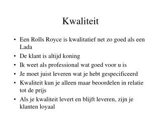 Kwaliteit