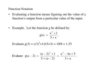 Function Notation