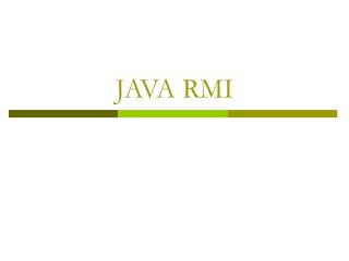 JAVA RMI