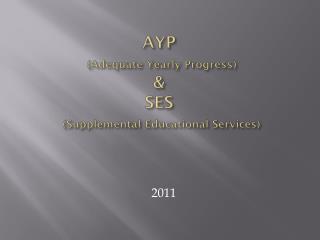 AYP (Adequate Yearly Progress) &amp; SES (Supplemental Educational Services)