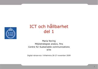 ICT och hållbarhet del 1
