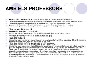 AMB ELS PROFESSORS