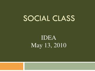 Social Class