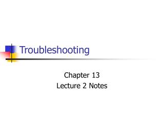 Troubleshooting