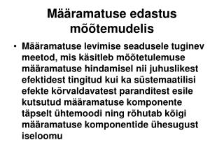 Määramatuse edastus mõõtemudelis