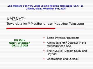 KM3NeT: Towards a km 3 Mediterranean Neutrino Telescope