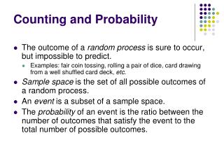 Counting and Probability