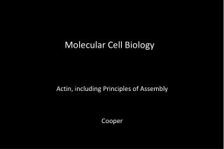Molecular Cell Biology