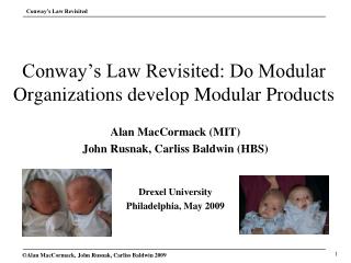 Conway’s Law Revisited: Do Modular Organizations develop Modular Products