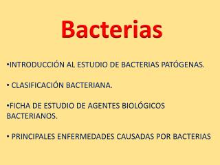 Bacterias