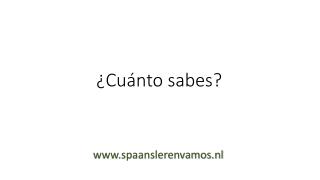 ¿Cuánto sabes?