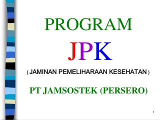 PROGRAM J P K