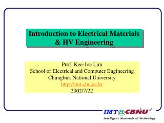 Introduction to Electrical Materials &amp; HV Engineering