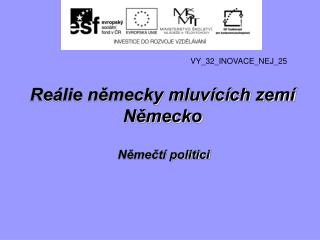 Reálie německy mluvících zemí Německo