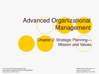 Advanced Organizational Management