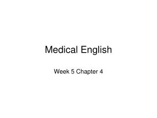 Medical English