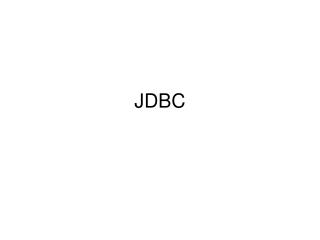 JDBC