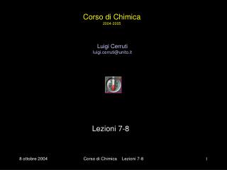 Corso di Chimica 2004-2005