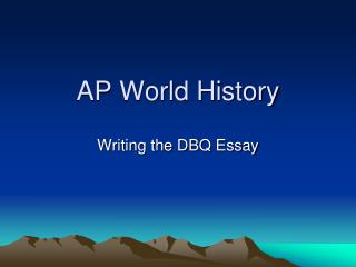 AP World History