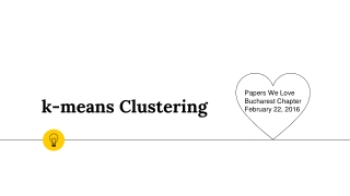 k -means Clustering
