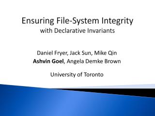 Ensuring File-System Integrity with Declarative Invariants