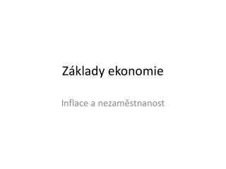 Základy ekonomie