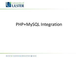 PHP+MySQL Integration