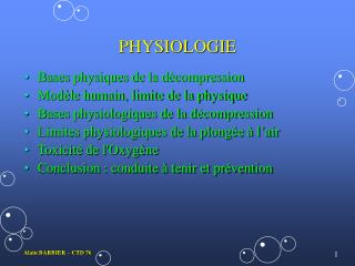 PHYSIOLOGIE