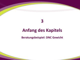 Anfang des Kapitels
