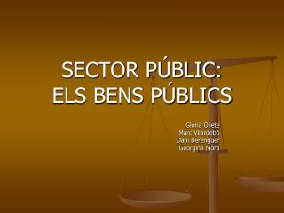 SECTOR PÚBLIC: ELS BENS PÚBLICS