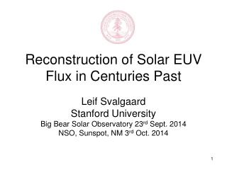 Reconstruction of Solar EUV Flux in Centuries Past