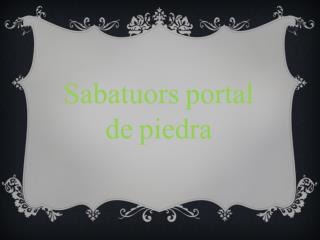 Sabatuors portal de piedra