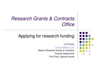 Research Grants &amp; Contracts Office