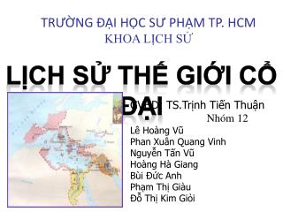 TRƯỜNG ĐẠI HỌC SƯ PHẠM TP. HCM KHOA LỊCH SỬ