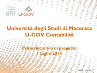 Primo incontro di progetto 1 luglio 2014