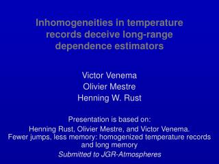 Inhomogeneities in temperature records deceive long-range dependence estimators