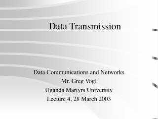 Data Transmission