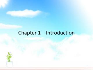 Chapter 1 Introduction