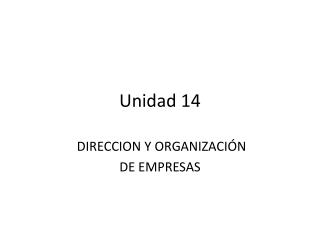 Unidad 14