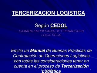 TERCERIZACION LOGISTICA